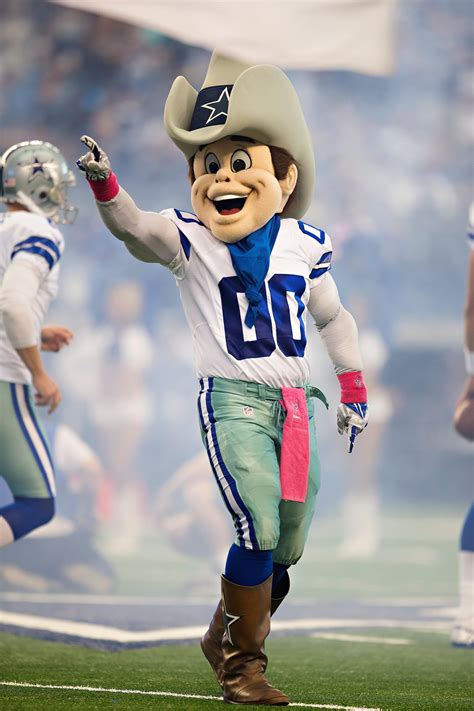 The fan experience: interacting with the Dallas Cowboys mascot and his getup